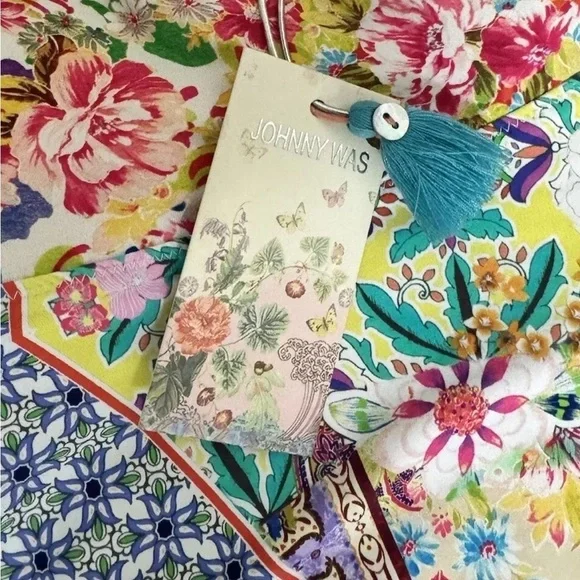 Johnny Was Locita Wrap One Piece Swimsuit Floral Patchwork Swimsiut NWT - Picture 7 of 10